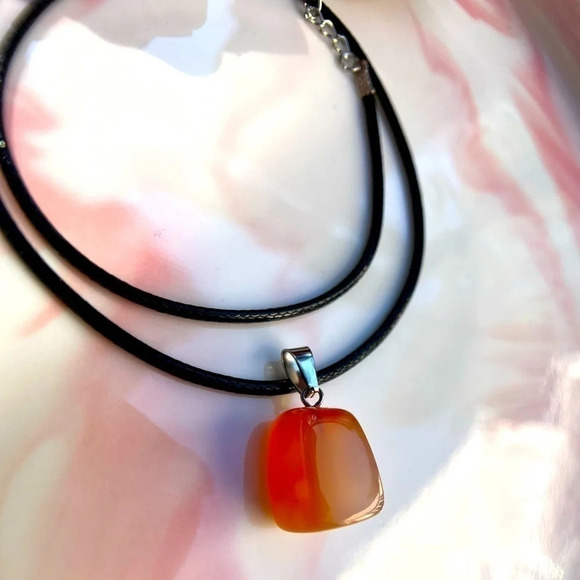 Natural Stone Pendant Necklace - Picture 2 of 2